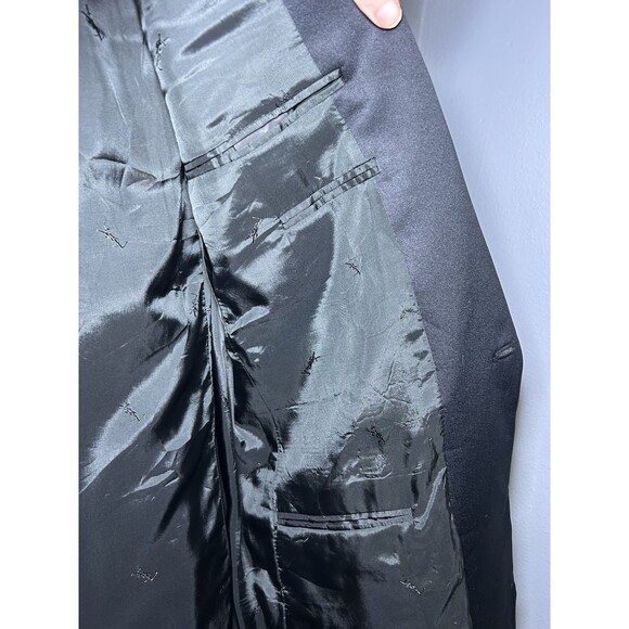 Yves Saint Laurent Men’s D’Orsay 50516 Worsted Wool Blazer Black Size 40R - Picture 7 of 8